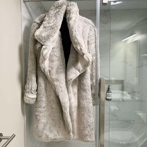 Norma Kamali Faux Fur Jacket Silver